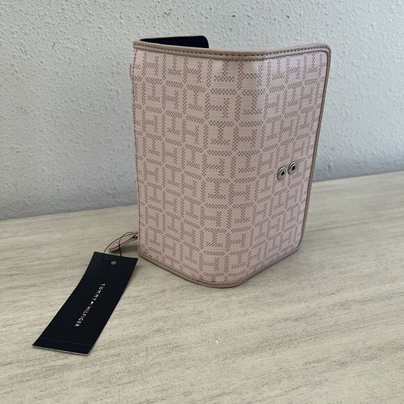 Tommy Hilfiger 69j2230 680 Women Trifold Logo Checkbook Wallet Clutch Blush Pink - Picture 6 of 6